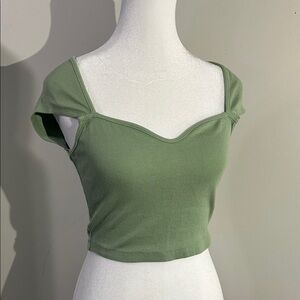 SHEIN Sage Green Crop Top